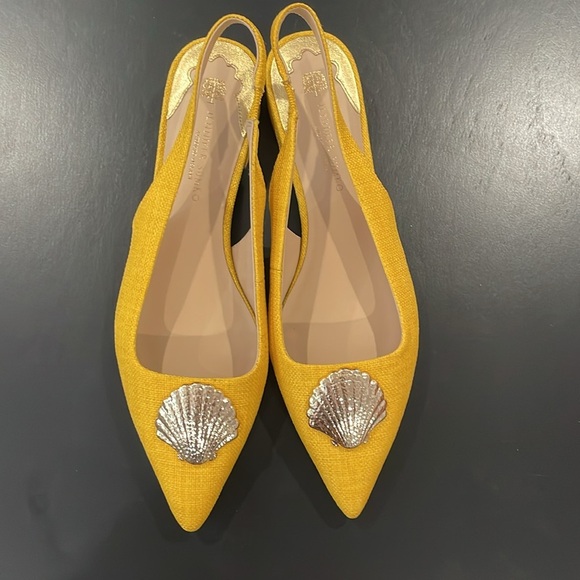 Jennifer Sumko x Antonio Melani Shell Sling Back Flats - Picture 1 of 11